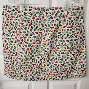 J Crew Floral Denim Skirt